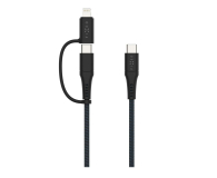 FIXED Pleciony Kabel USB-C/USB-C + Adapter Lightning 3m PD 60W - 1342385 - zdjęcie 1